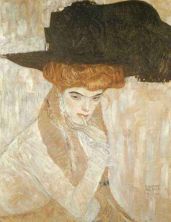 Haga click para ver la imagen ampliada black feather hat the 1910 - rome galleria nazionale d'arte moderna.jpg
